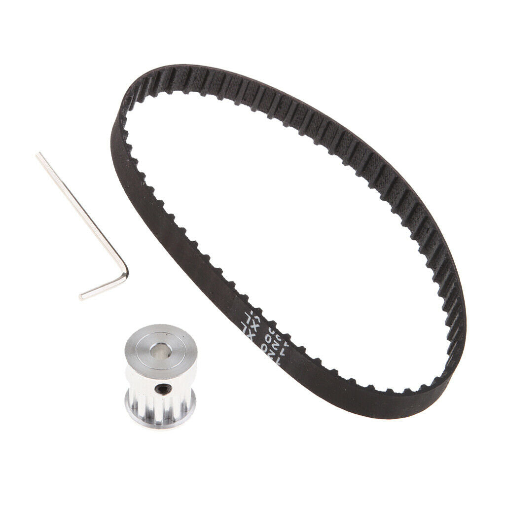 Set of 2 120 XL CNC Timing Belt & 10 Teeth 5mm Pulley for CNC Lathe Accs