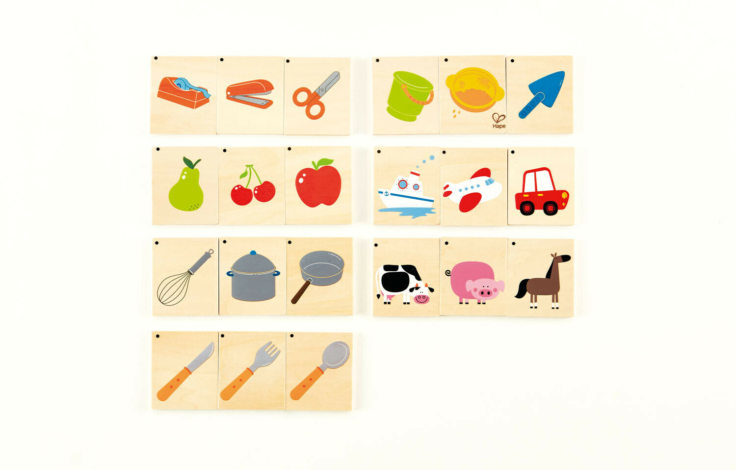E6316 HAPE Trio Wooden Learning Kids Card Puzzle [Home Education] Children 4yrs+