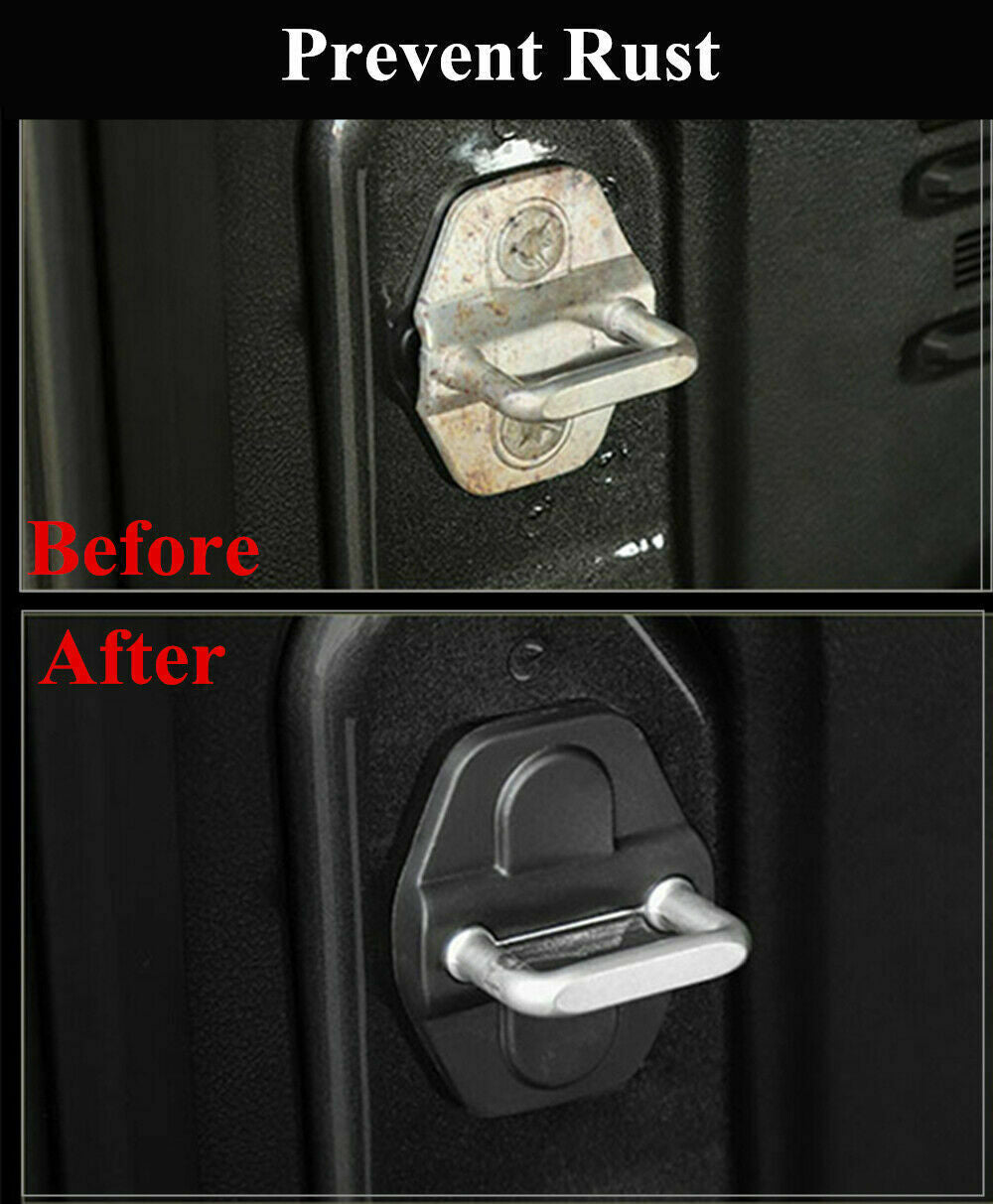 Door Lock Cover Screw Protector Trim For Jeep Wrangler JL JT Willys 2018-2021