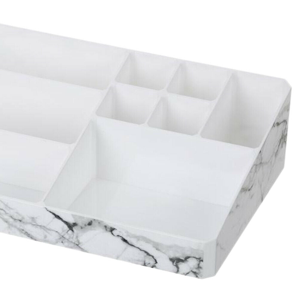 Plastic Desktop Makeup Organizer Tray Cosmetic Display Case Storage Box