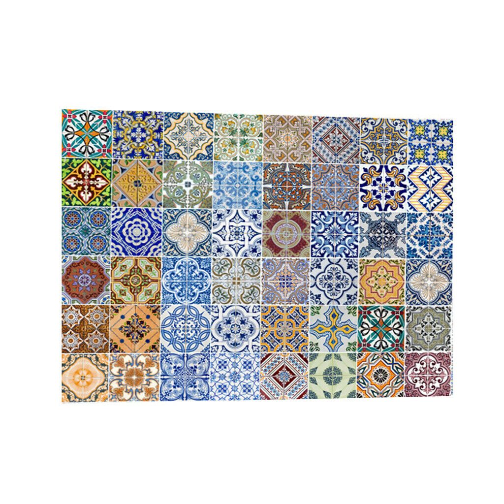 Rectangle Digital Printed Decor Tablecloth  Bohemia Grid