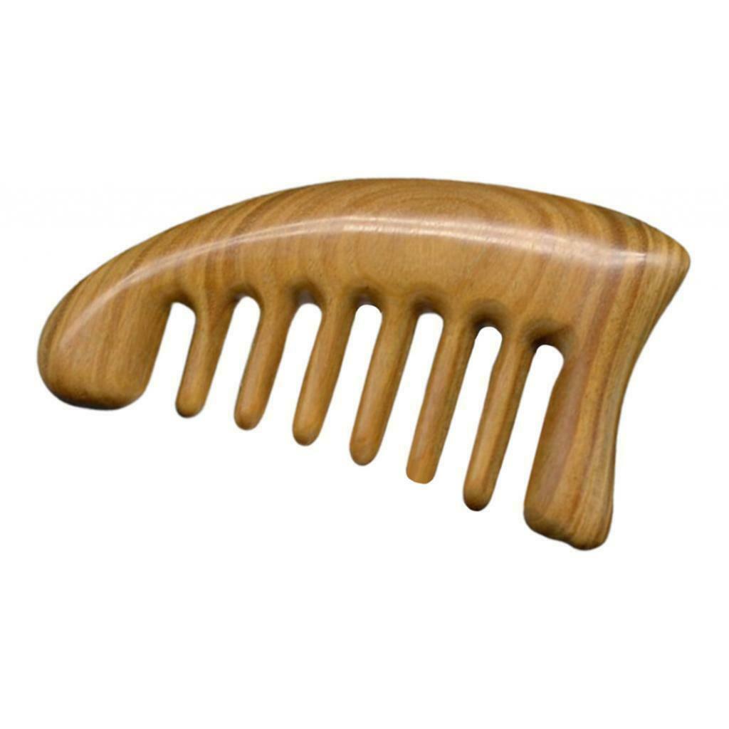 Smooth Mini Round Wide Tooth Sandalwood Comb Head Massage GuaSha Tools 03