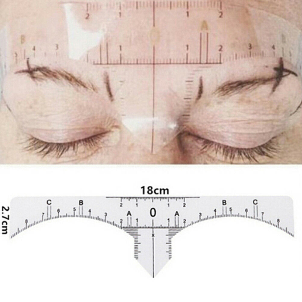 10Pcs Tattoo Accesories Disposable Microblading Makeup Brow Eyebrow Guide RuleDD