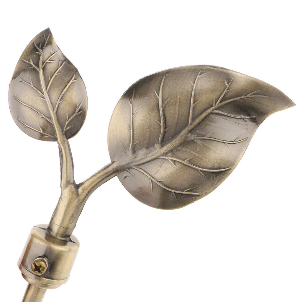 2piece U Shape Metal Leaf Curtain Hook Window Drapery Tieback Hanger  Bronze