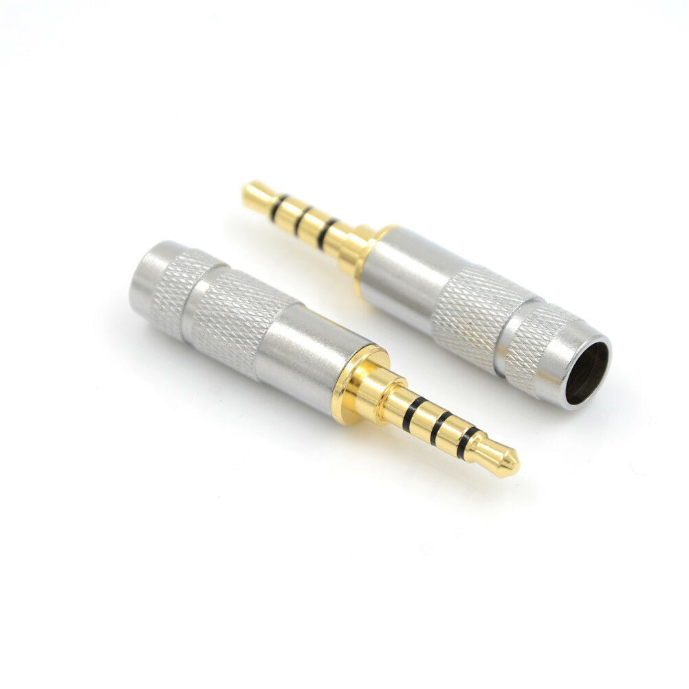 Fashion 4 Pole 3.5mm Stereo Headphone Male Plug Jack Audio Solders ConnectorDEAU