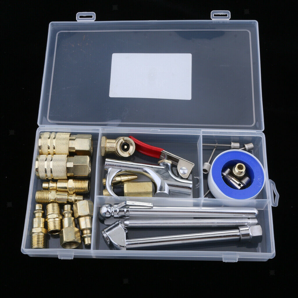 24 Piece Air Tool Compressor Blow Gun Chuck Pneumatic Accessories Kit