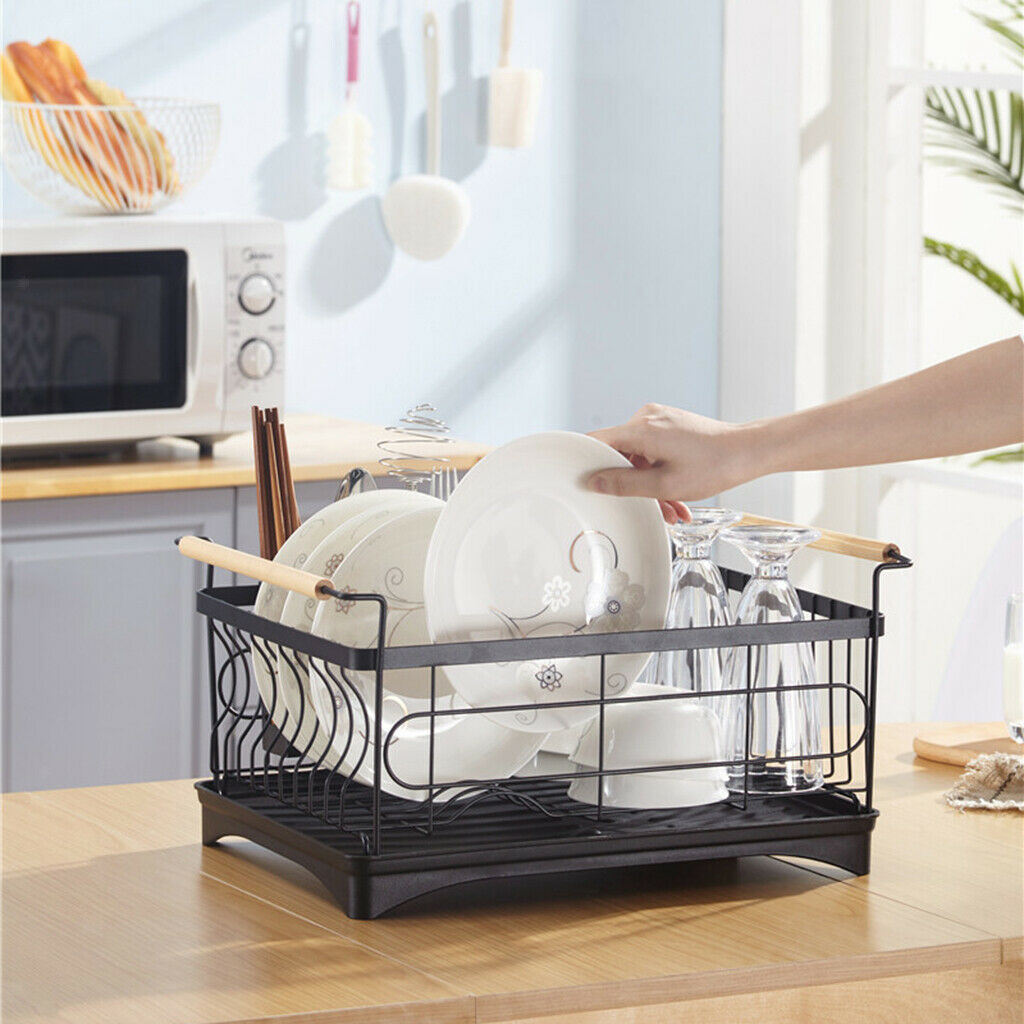 Dish Drainer Drying Plate Shelf for Bowls Pans Dish Drying Rack Kitchen