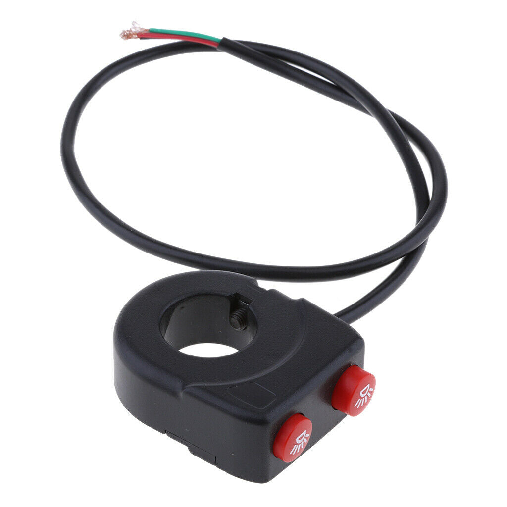 7/8'' 22mm Handlebar Double Control Switch for Scooter Headlight Fog Light