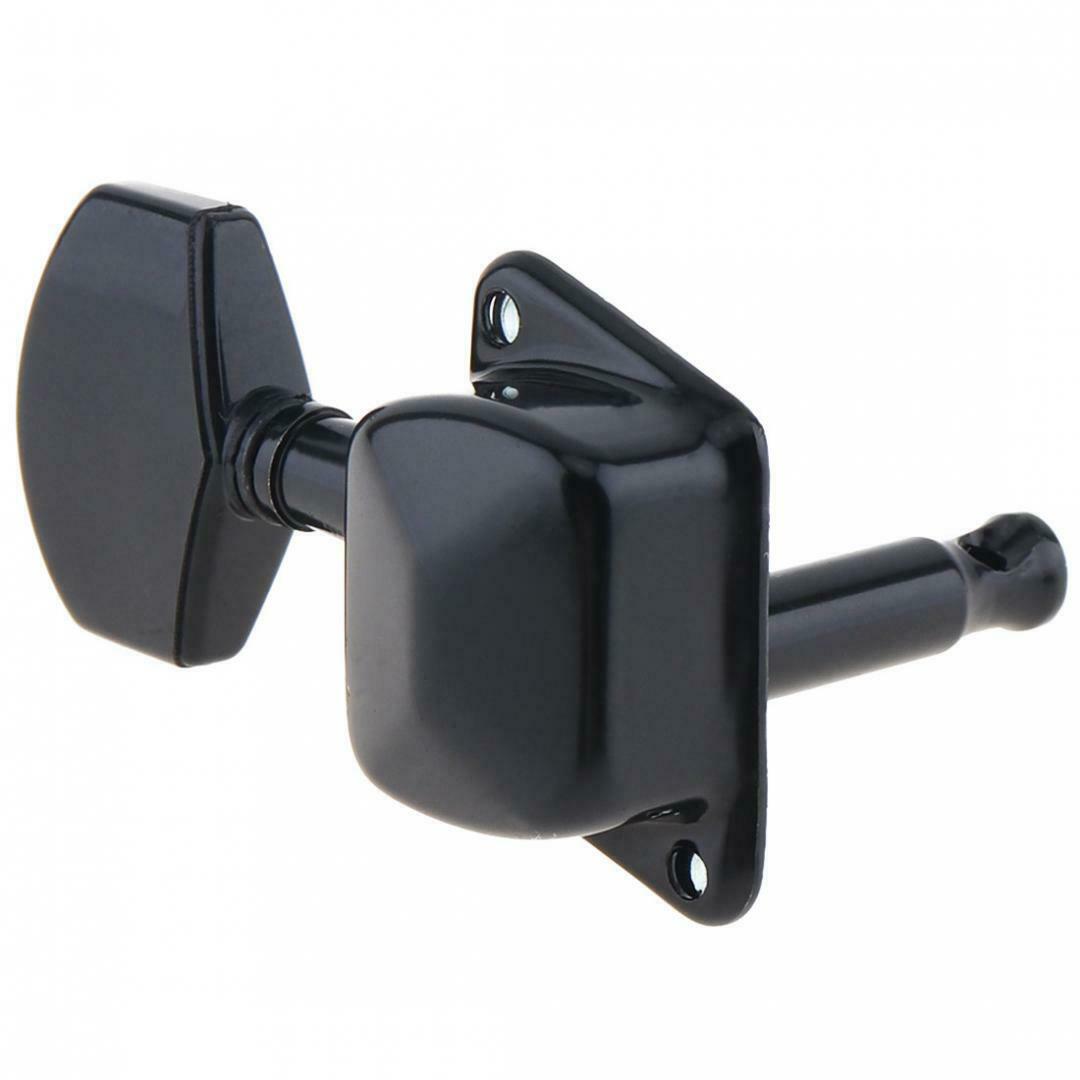 6pcs Black Guitar Tuning Pegs Aluminum Alloy Semi-closed Machine Heads Tuners