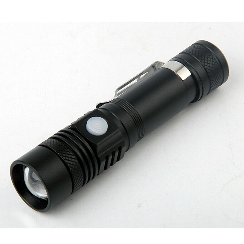 Small Zoomable T6 LED Flashlight Rechargeable High Lumen Waterproof Torch