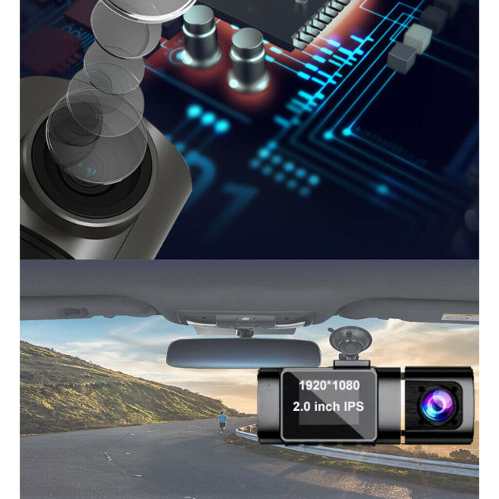 Car Hidden Dual Lens Dual   Cam 720P Inside Parking Monitor for Auto