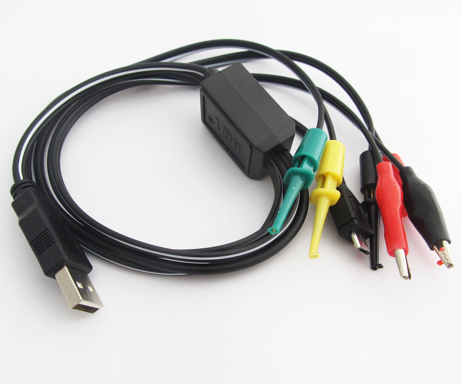 5x BEST 7 in 1 Multimeter Test Power Cable USB Male to clip/hook/Micro USB Male
