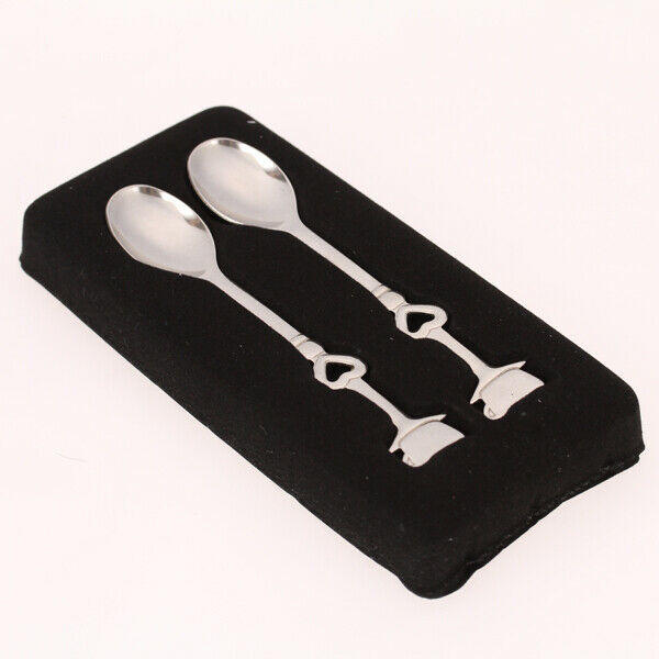 Stainless Steel Beverage Coffee Demitasse Spoon Stirrer - Silvery