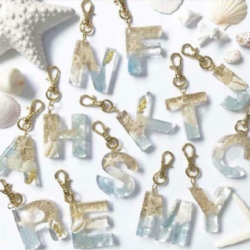 DIY Crystal Epoxy Numbers 26 Letters Mold High Mirror Crafts Silicone Mould