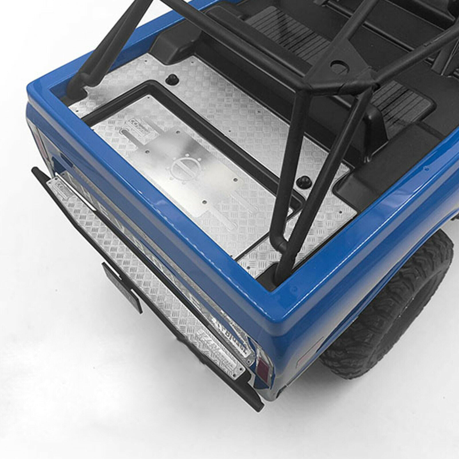 For SCX10 BLAZER 9005 RC Car Back Bucket Metal Anti-skid Plate Protective Board