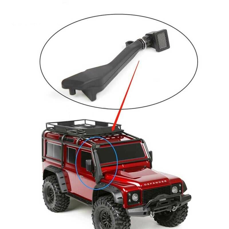 Black Rubber Snorkel for 1/10 RC Cler Car Traxxas -4 Defender 4 T4 AccessoriesC7
