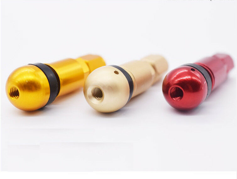 4pc Car Tire Anti-explosion Valve Aluminum Tubeless Stem With Dust Cap Universal