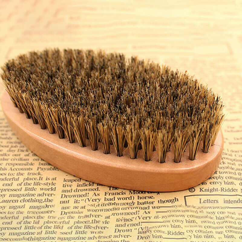 1pc Soft Boar Bristle Wood Beard Brush Hairdresser Shaving Tool Men Musta.l8