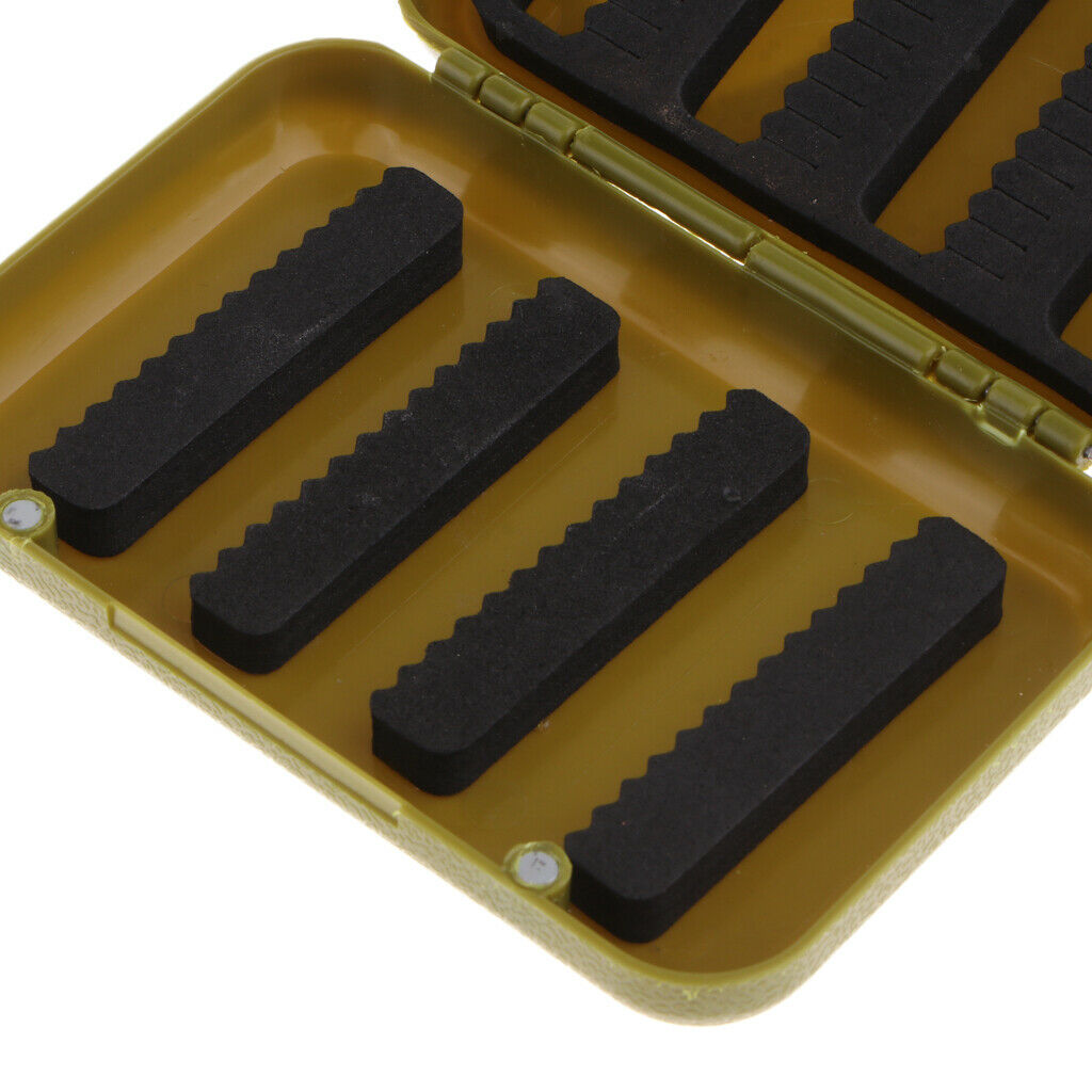 2PCS   Fly Fishing Box Portable Slit Foam Fish Lures Hooks Jigs Case