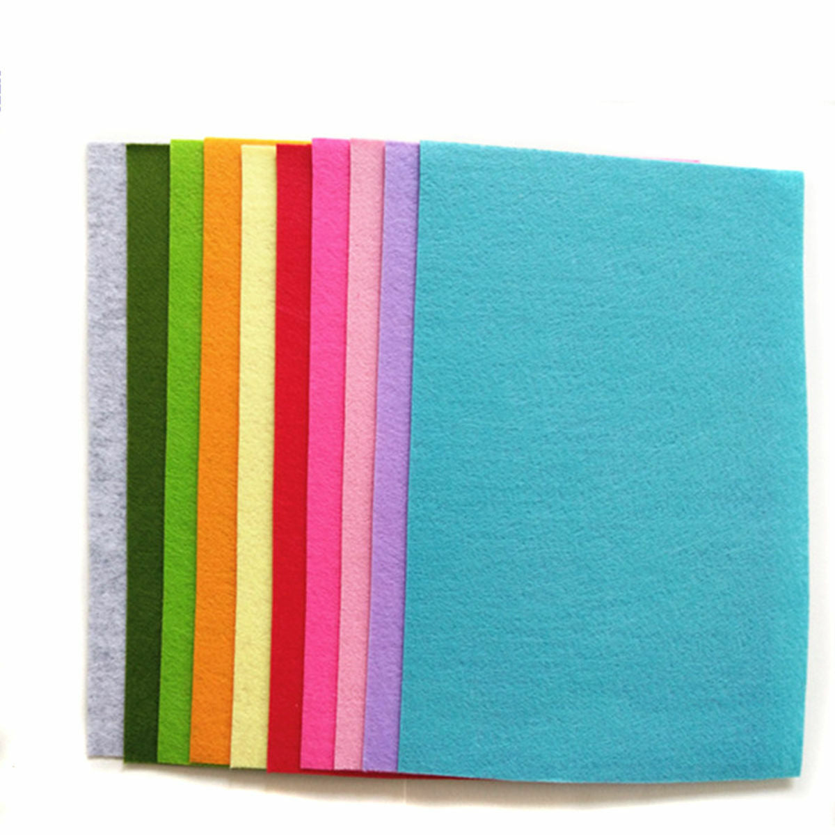 10Pcs Mixed Color Soft Nonwoven Felt Fabric Sheets 29x21cm DIY Craft Patchwork