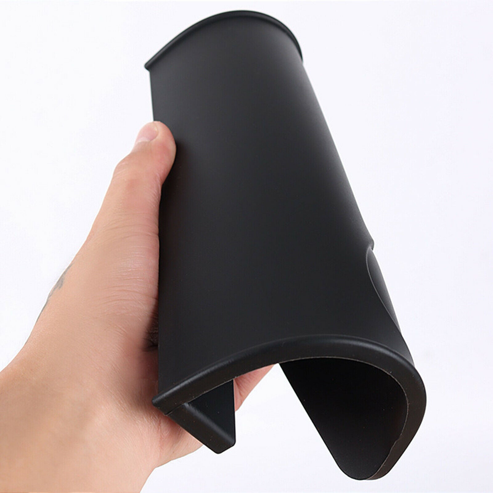 Coffee Tamper Mat Tamping Rest Holder Espresso Silicone Mat Corner Pad Black