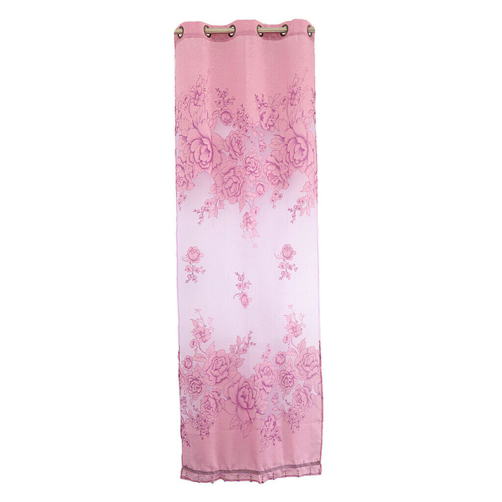 Gorgeous 2.5*1M Peony Beads Voile Curtain Window Tulle Sheer Curtain