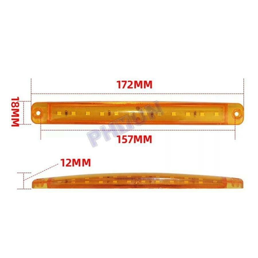20x Truck LED Marker Lights 24V Yellow Side Lights Parking Lights Universal