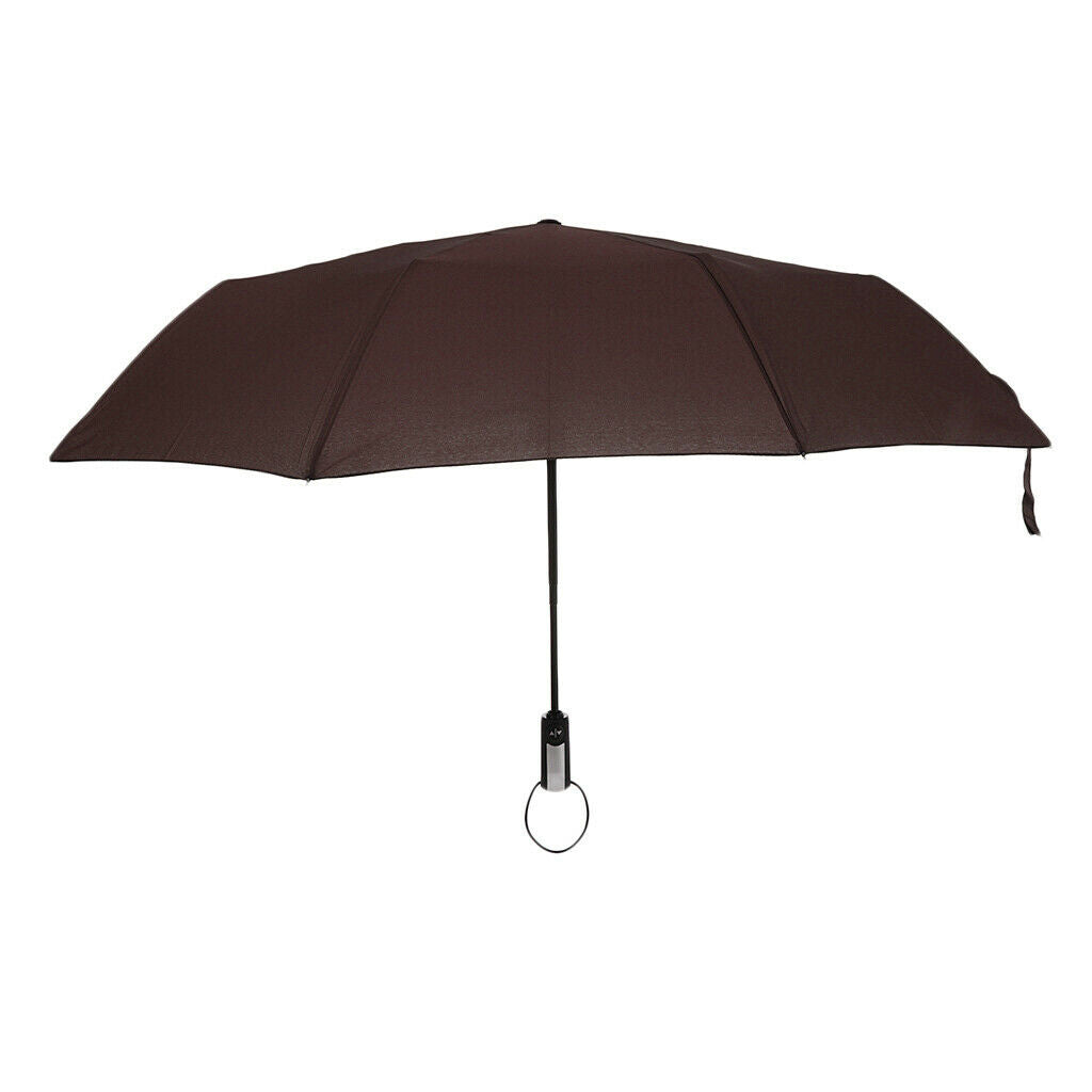 Travel Umbrella Automatic Windproof Canopy Auto Open and Close Coffee