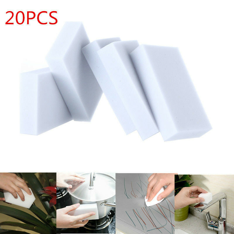 100PCS Magical Sponge Eraser Cleaning Melamine Multi-functional Foam Cleaner EA