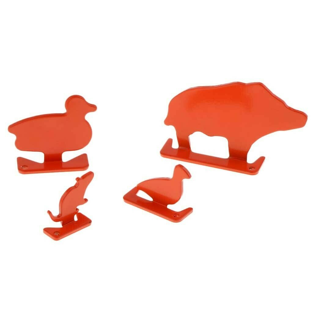 4pcs Carbon Steel Mini Animal Silhouette Target Shooting Practice Targets