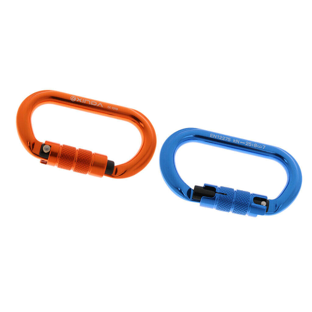 2Set Heavy Carabiner Climbing Hook Lock Buckle Keyrings Climbing Mountain