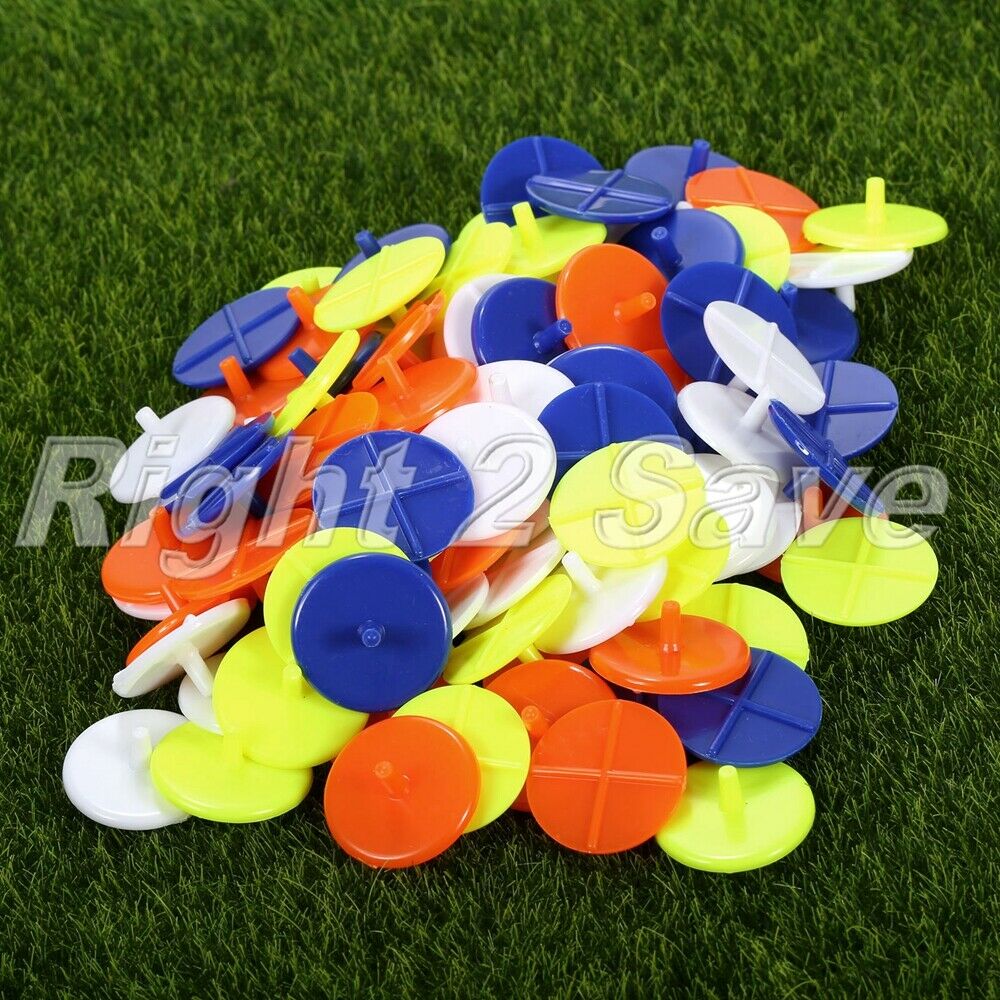 100Pcs Round Cross Golf Ball Markers Golf Club Position Training Marker Aid