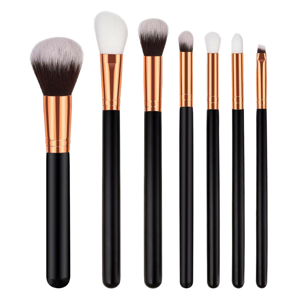 7 PCS Makeup Brushes Set Eyeshadow Cosmetics Eyebrow Blush Foundation Powder
