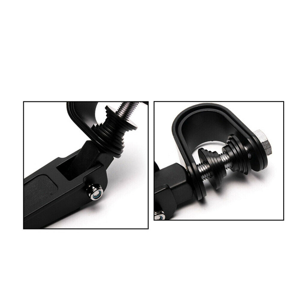 Aluminum Motorcycle Engine Guard Highway Foot Pegs Folding Footpeg U Clamp,