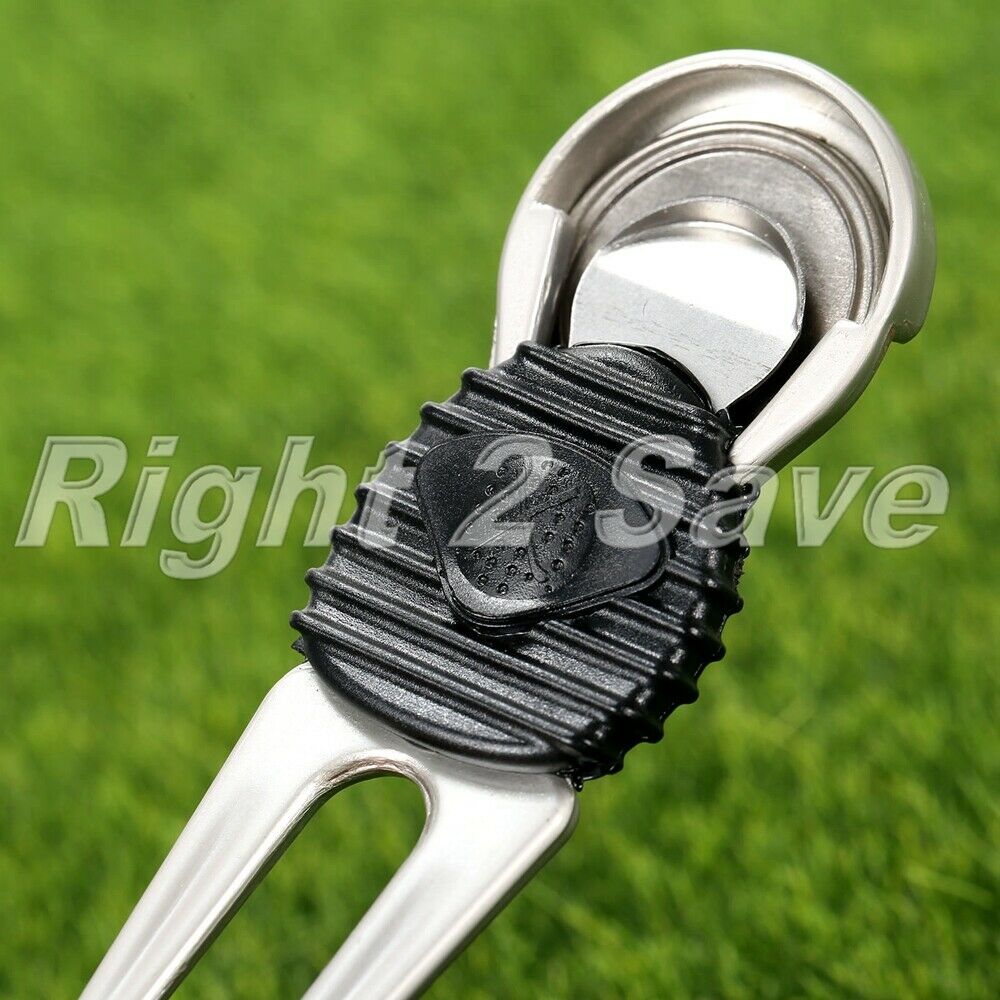 Zinc Alloy Black Golf Club Ball Putting Green Divot Fork Repair Tool Lawn use