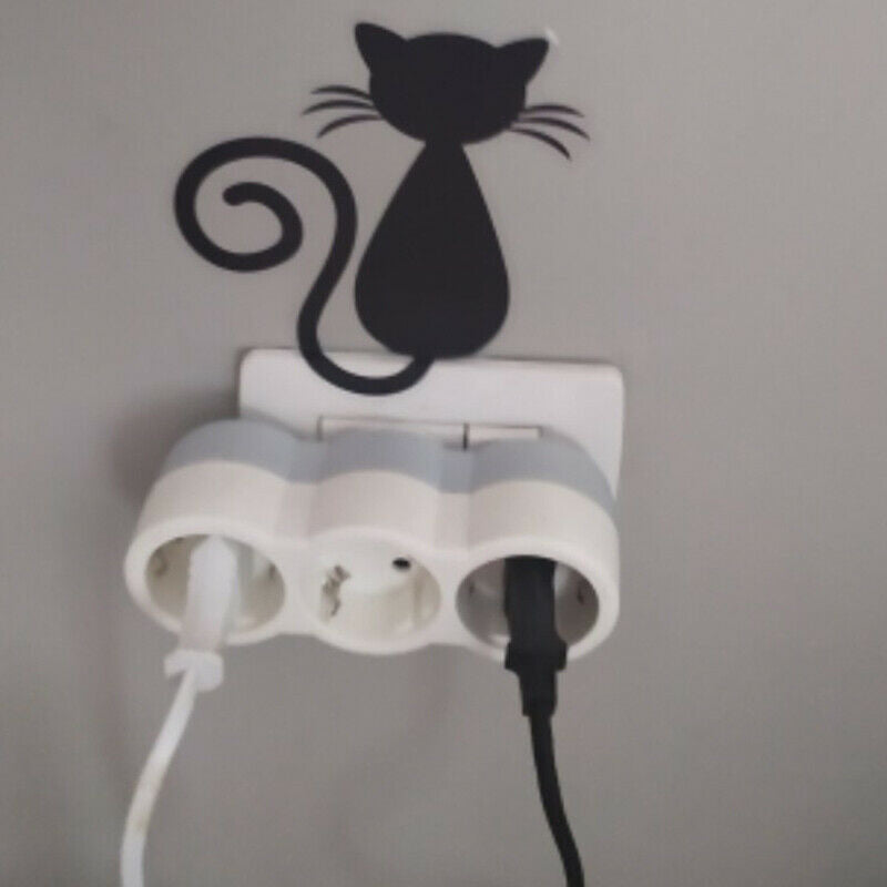 Lovely Cat Light Switch Phone Wall Stickers For Kids Rooms Diy Home Decor.l8