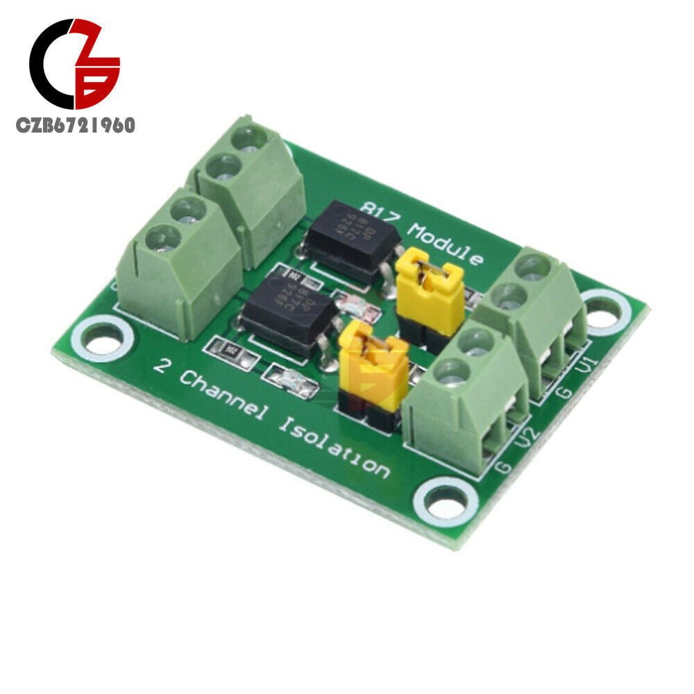 PC817 Dual Channel Optocoupler Isolation Board Voltage Converter Adapter Module