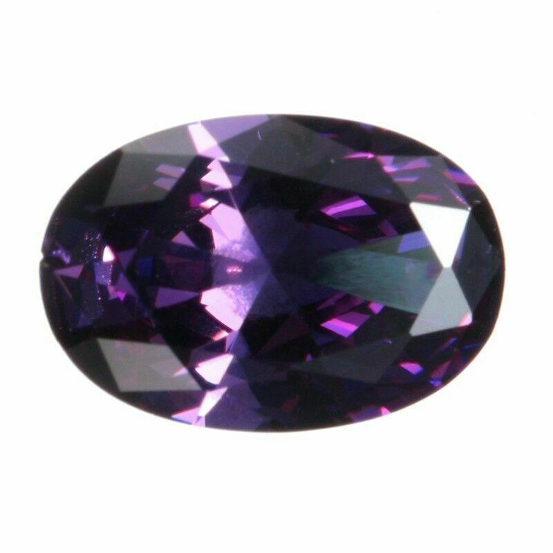 14x10MM 10.06CT Purple Artificial Amethyst Oval Faceted Cut Loose Gemstones