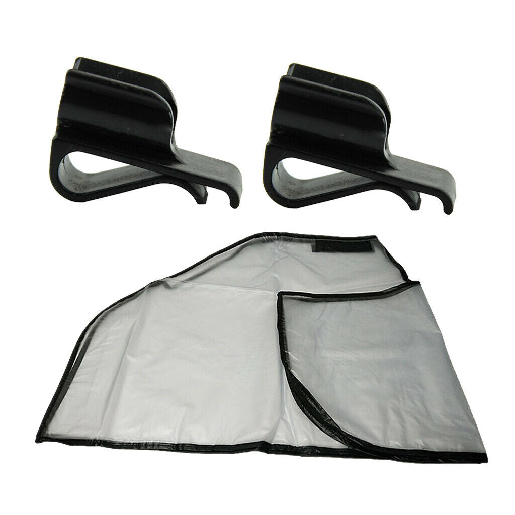 Zippered Golf Bag Rain Cover Dust Push Carts Raincoat Clamp Organizer Holder