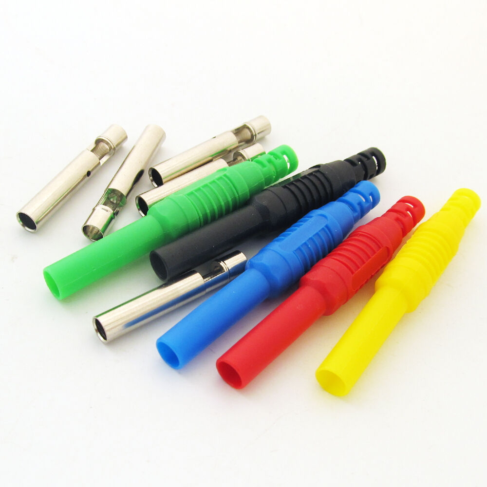 4sets 5color 4mm Banana Female Jack for Seal Insulated Stackable 4mm Banana Plug