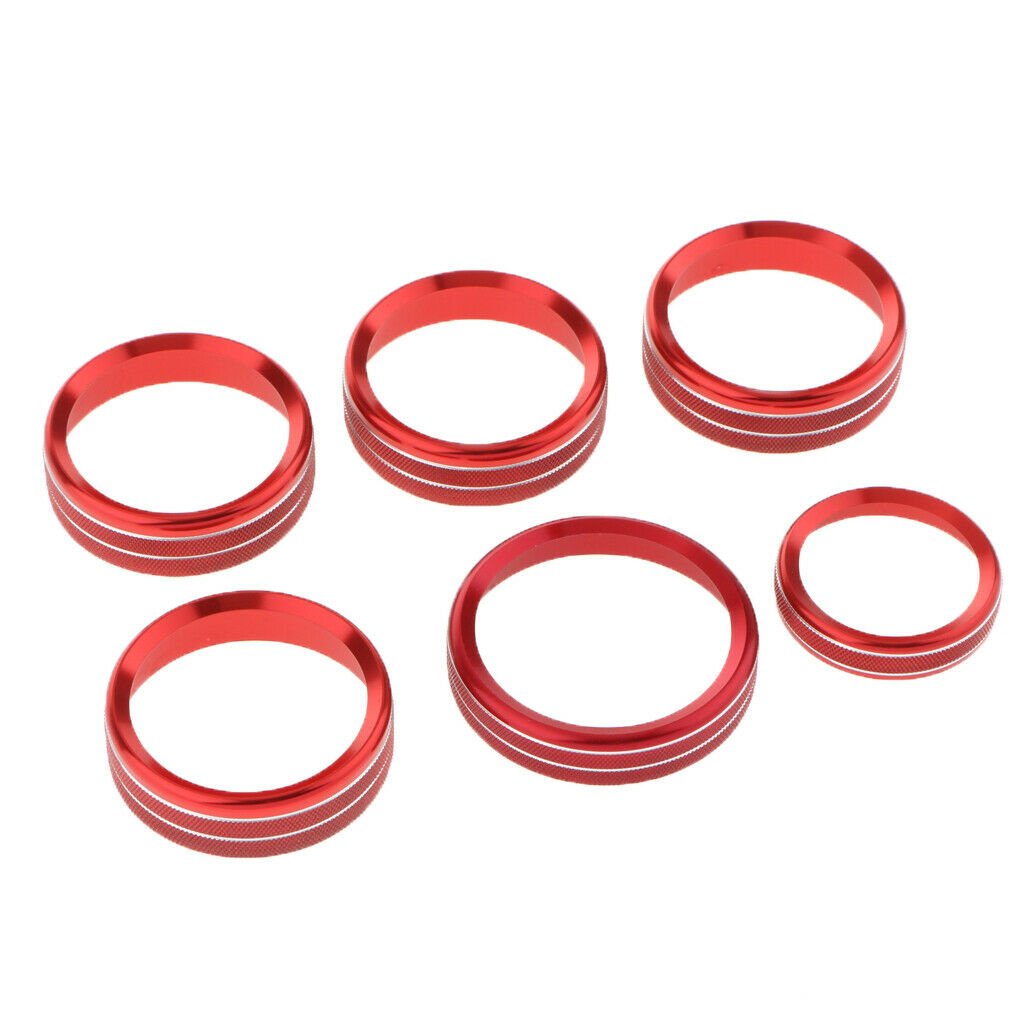 Car Interior Accessories Air Conditioner Audio Switch Decorative Ring Button