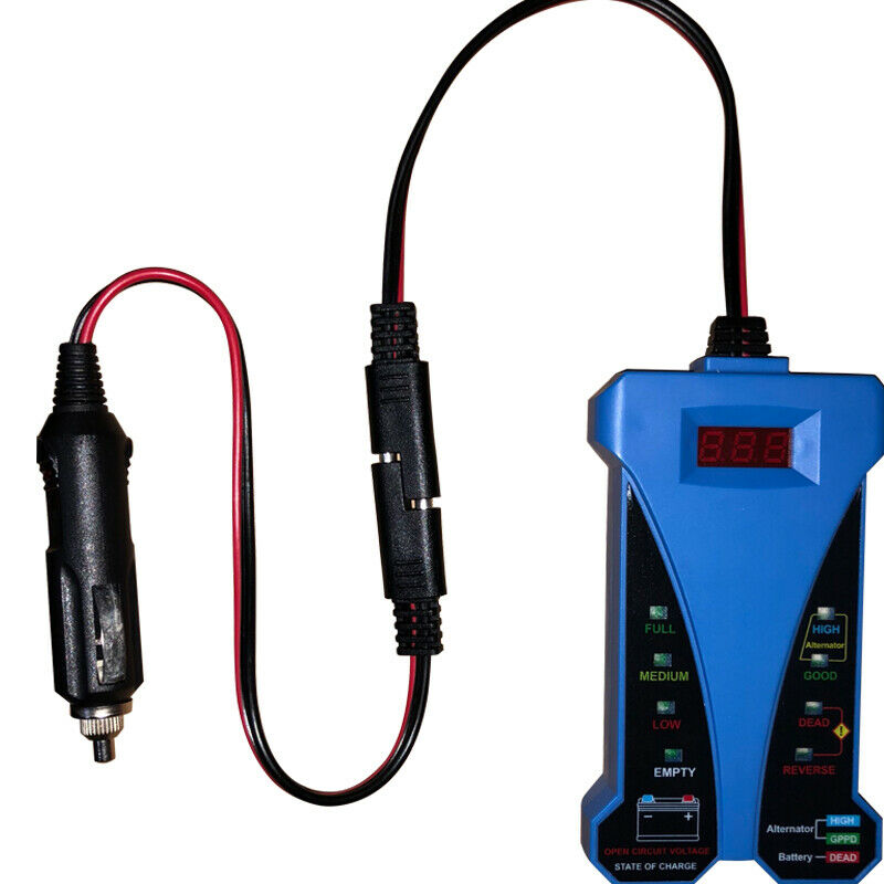 Car Motorcycle Tester Load LED Digital Display 12V BatteryLife Analyzer Detector