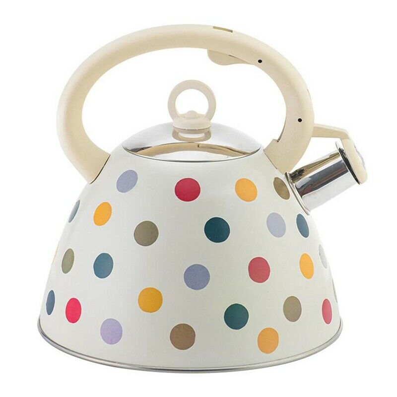3L Stainless Steel Whistling Tea Kettle Teapot with Heat-Resistant Handle CoL3V9