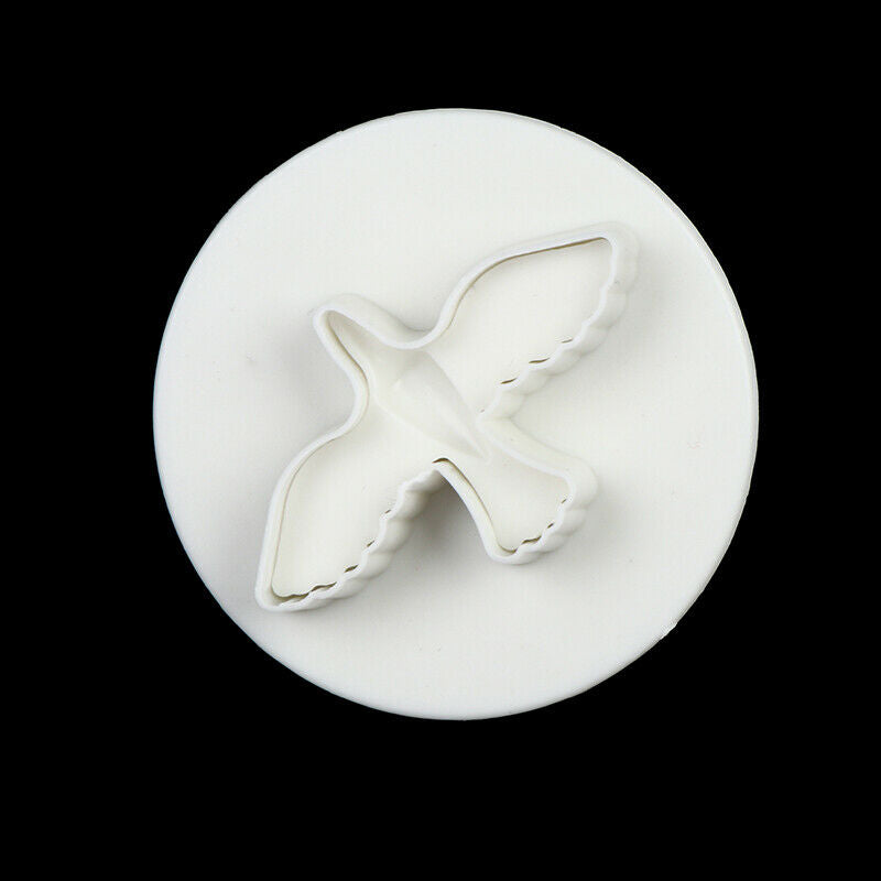 3pcs /set Dove Shape Cake Decorating Fondant Lacing Plunger Cutters Tools MoFCA