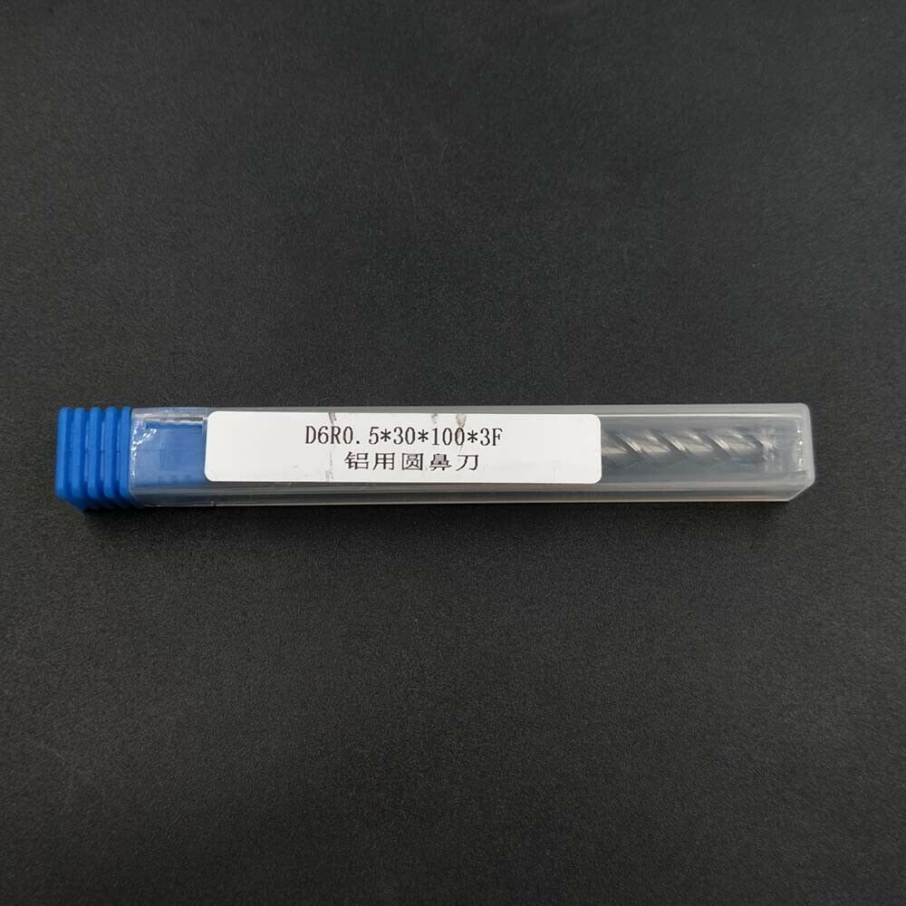 AL-HRC55° R0.5 φ6×100×3F 6mm R0.5 Round nose end mill 3-Flute For aluminum