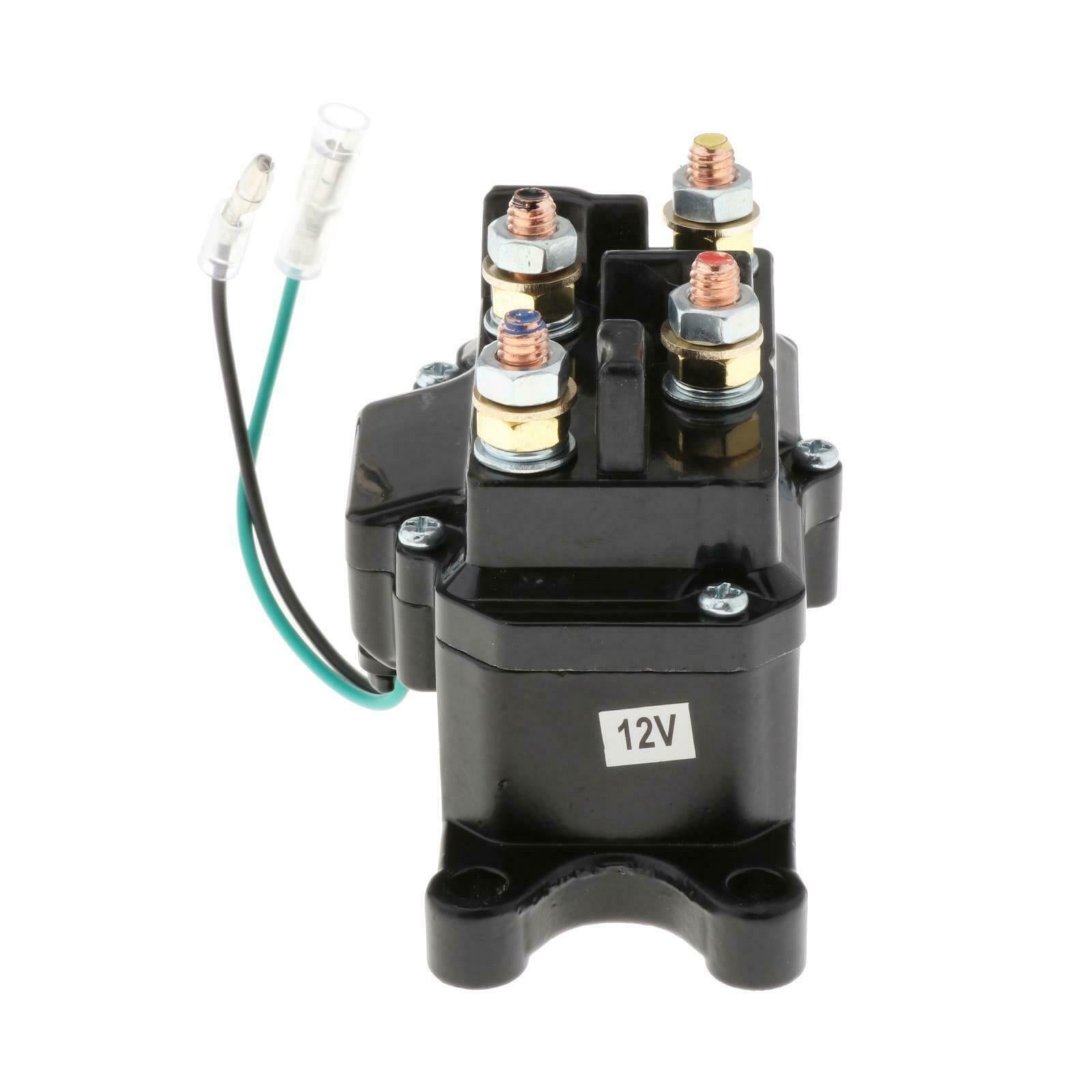 12V Winch Solenoid Relay with Winch Rocker Thumb Switch Set for ATV UTV