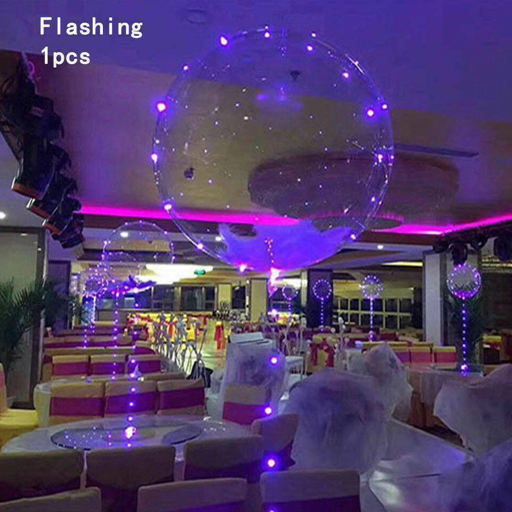 18" LED Light Up Balloons Transparent Wedding Birthday Xmas Party Lights Decor~