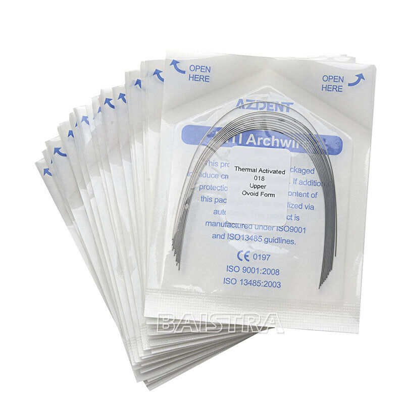 30 X AZDENT Dental Ortho Arch Wires Thermal Activated Niti Round 0.018 Upper