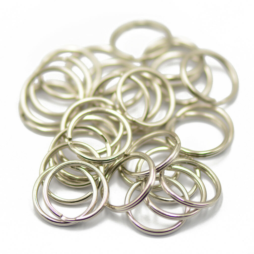 50pcs Metal Key Holder Split Rings Keyrings Keychain Keyfob ACCESSORIES 18mm