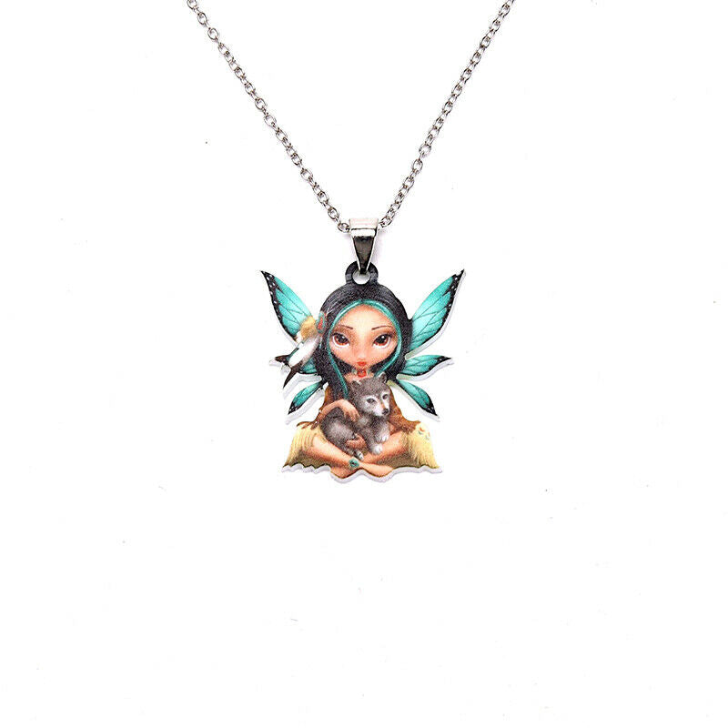 Fashion Lovely Fairy Princess Necklace Women's Butterfly Necklace Penda.l8